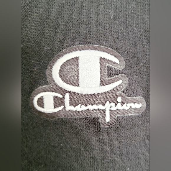 Champion Men's Black Hoodie 80% Cotton Kangaroo Pocket XL - Picture 7 of 16